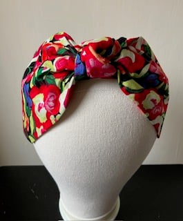 Rita - Floral Bold Print 40s Style Cotton Turban Headband