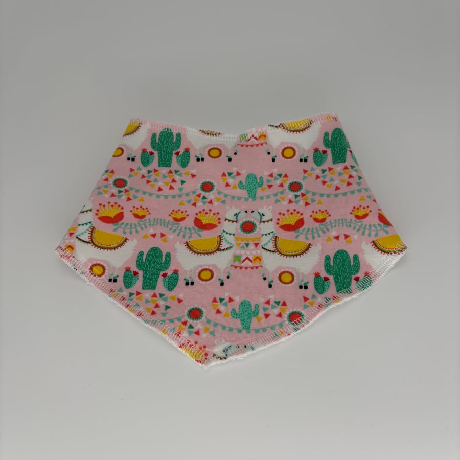 Llama homemade baby bandana dribble bib