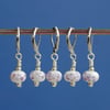 Lampwork Stitch Markers - Pale Lavender