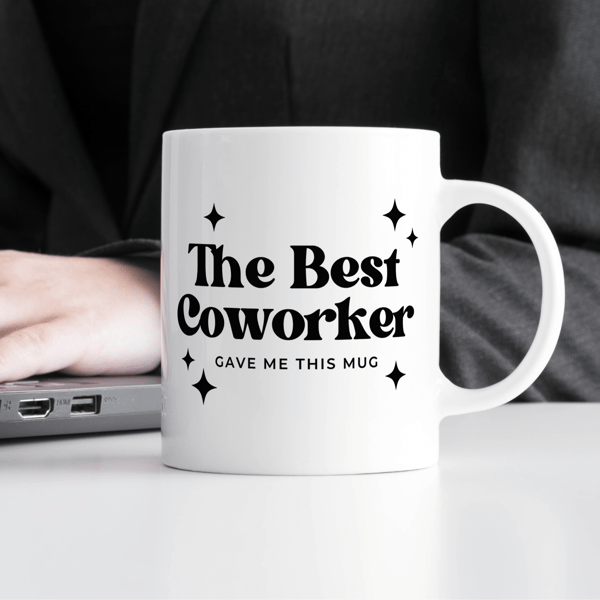Best Coworker - Stars: Funny Work Mug, Joke Mug, Office Humour Mug For Colleague