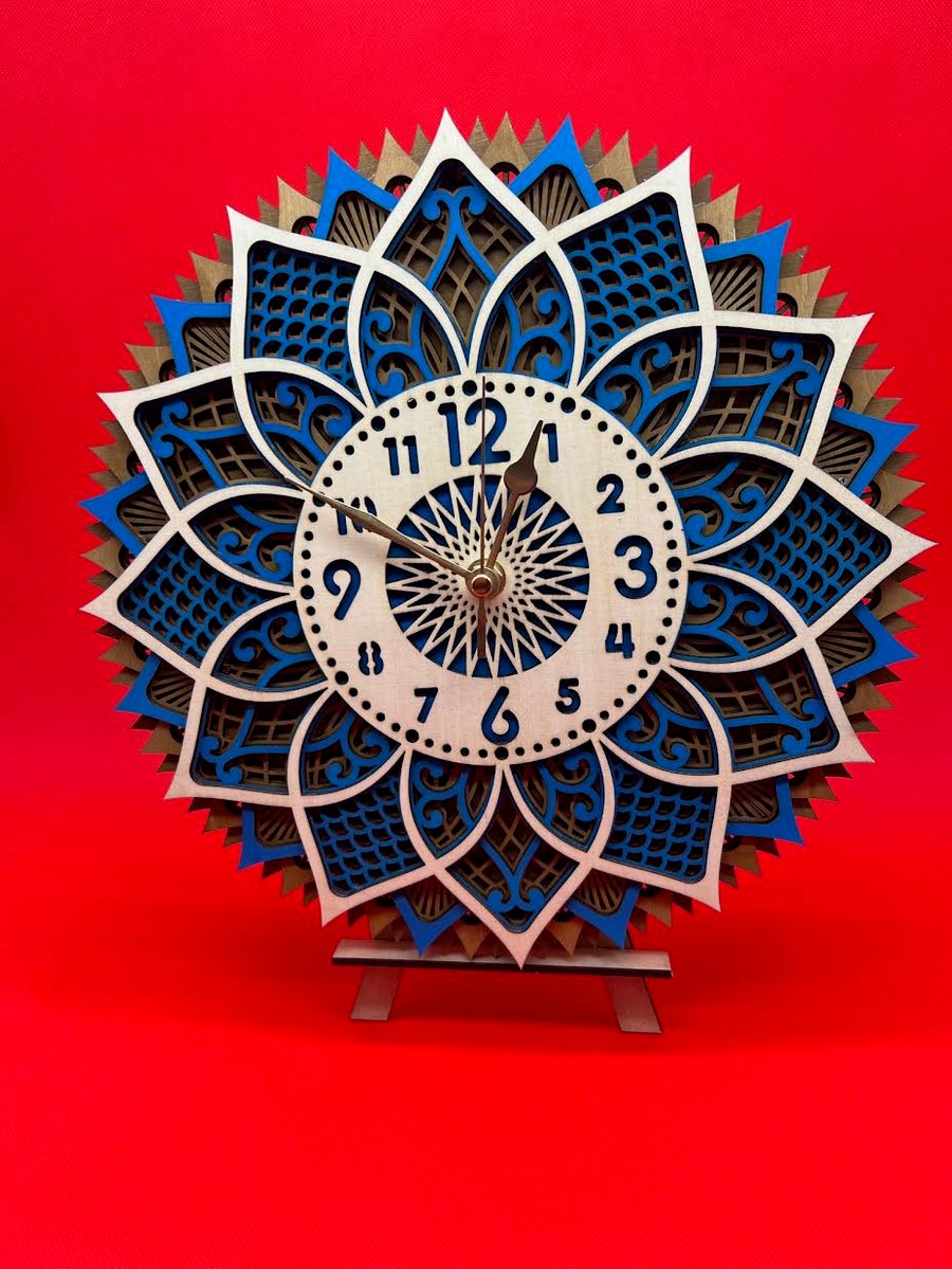 Mandala Laser Cut Clock