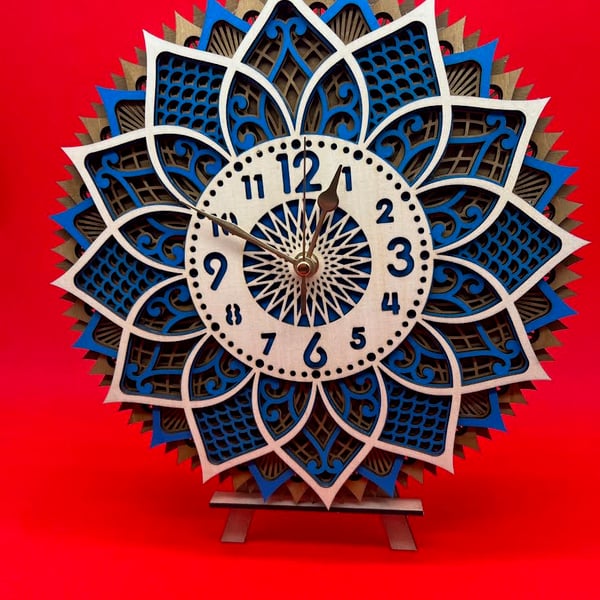 Mandala Laser Cut Clock