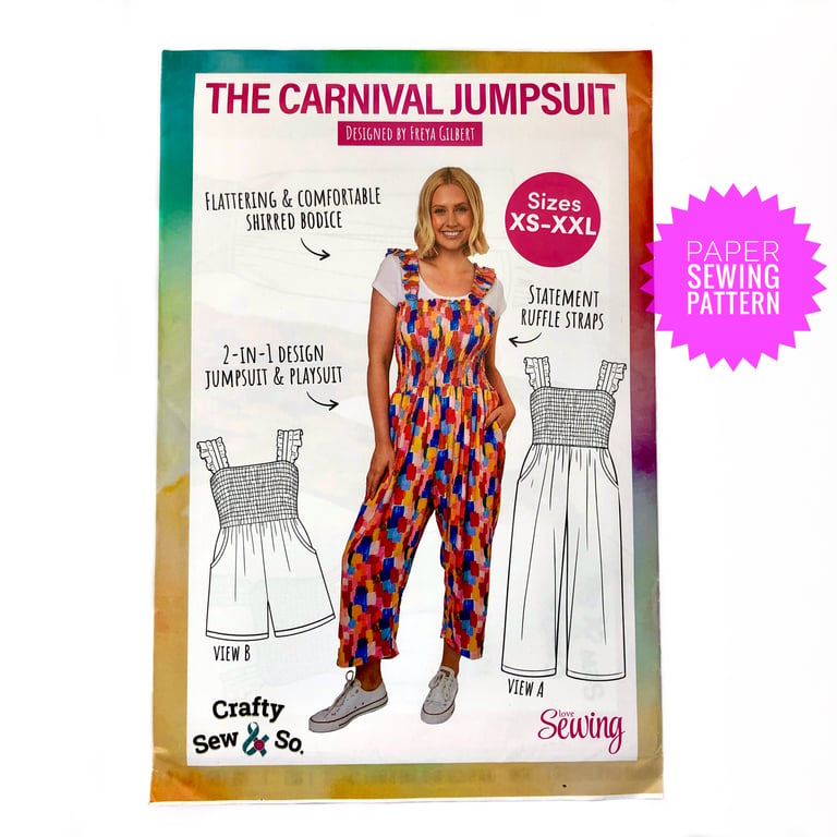 Paper Sewing Pattern, The Carnival Jumpsuit (Code 003J)