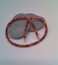 Men's Orange and Brown Glass Bead Necklace, Men's Necklace, Gift for Him - Image 5