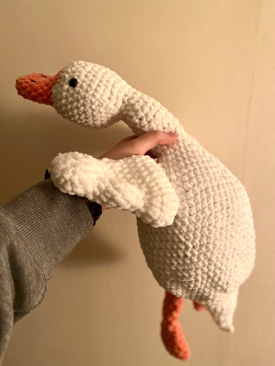 Crochet Floppy Goose plushie