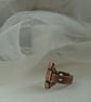 Solar Cross Adjustable Unisex Rustic Copper Thumb Finger Ring - Image 3