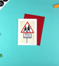 'Elves Crossing' Roadsign Christmas Card with envelope - Image 3