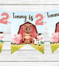 Farm Themed Personalised Happy Birthday Bunting 