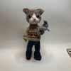 Hand Knitted Cat Doll with Toy Elephant - all dotpebbles patterns