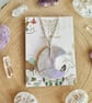 Angel Aura Pink Amethyst Moon Crystal Necklace,Sterling Silver, Moon lover gift  - Image 2