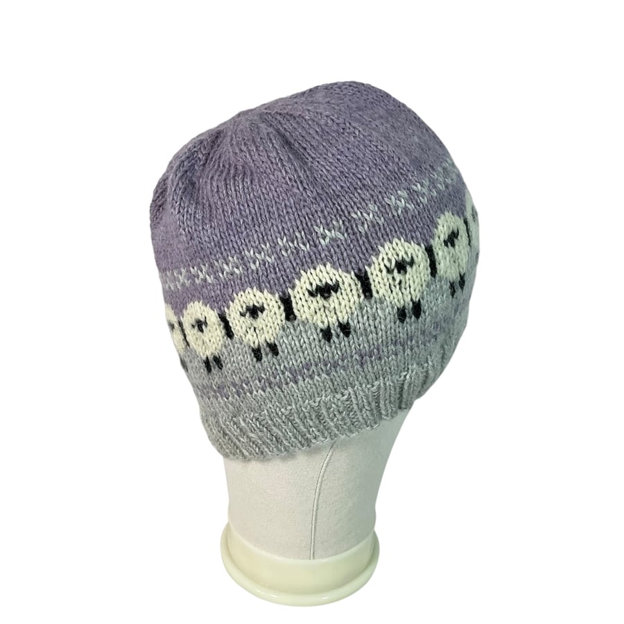 Sheep wool hat, farm lovers beanie 