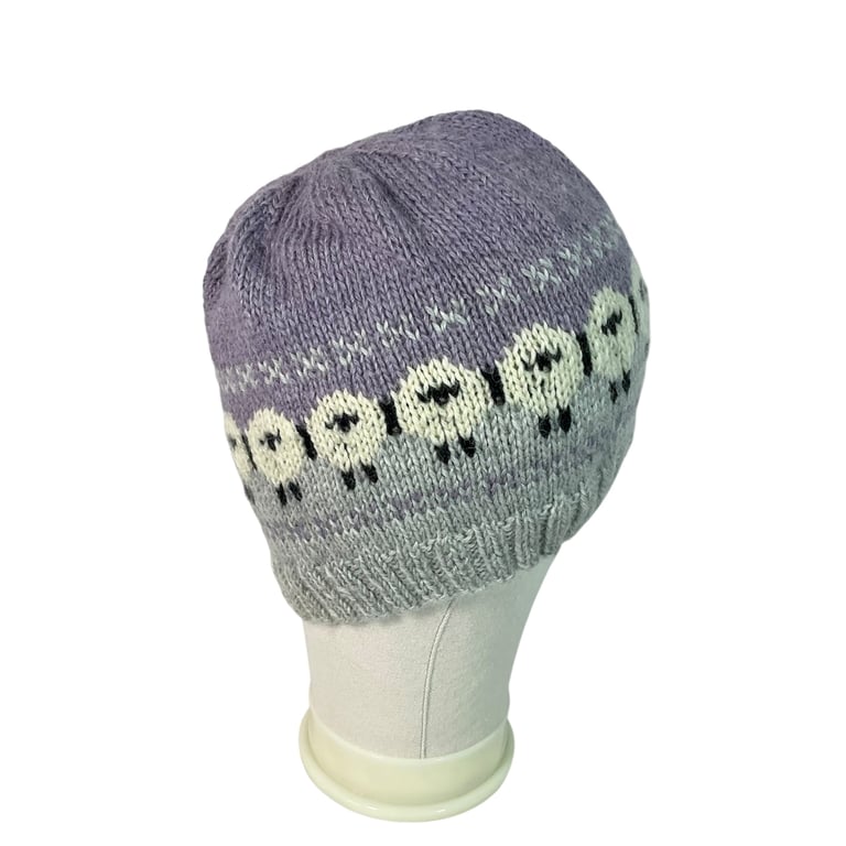Sheep wool hat, farm lovers beanie 