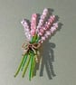 Glass Beaded Heather Flower Posy Brooch - Image 4