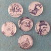 Vintage Christmas Fridge Magnets