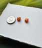 Orange Polymer Clay Square Micro Studs  - Image 6