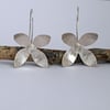 Moonstone Silver Flower Earrings