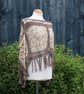 Taupe and Beige Mix Crochet Poncho - Design A542 - Image 2