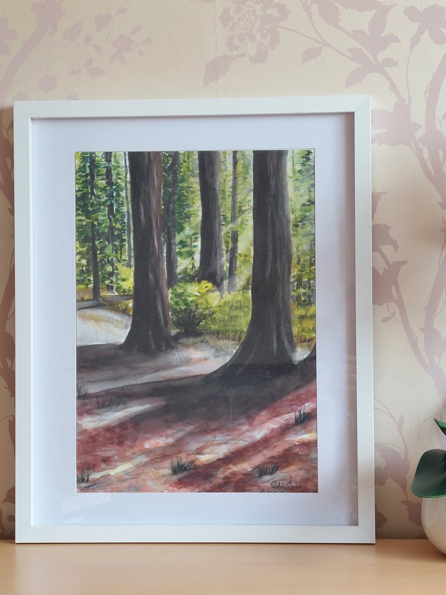 Center parcs watercolour print, at Longleat forest. Gift or souvenir 