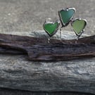 Driftwood & Stained Sea Glass Ornament. Soft-soldered Suncatcher