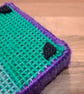 Container for small desk items - green and purple pattern - Image 5