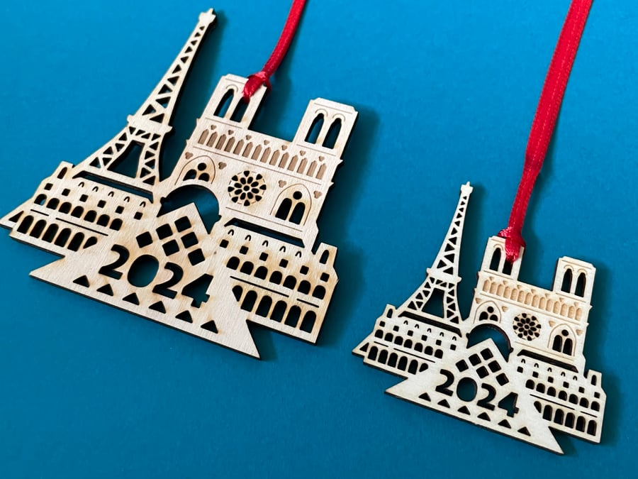 Mini wooden 2024 Paris decoration 