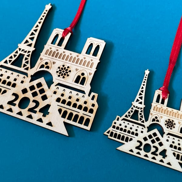 Mini wooden 2024 Paris decoration 