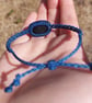 Fused Glass Macrame Bracelet - Image 3