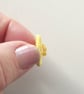 Dorset Buttons, Handmade, Yellow Cotton Thread on Brass Rings - Image 6