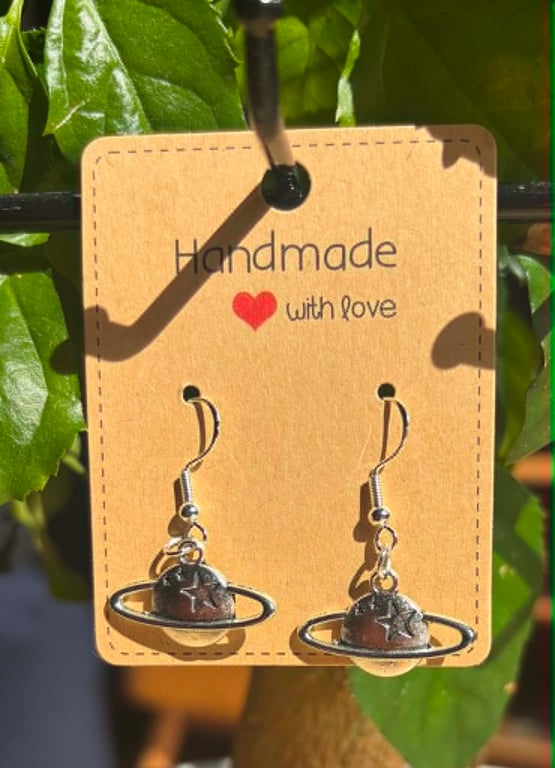 Handmade 925 Silver-Plated Hook Earrings 