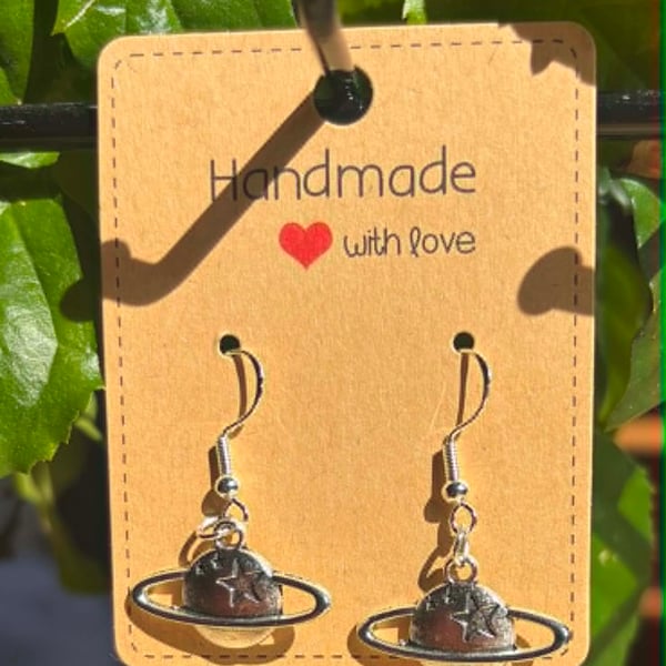 Handmade 925 Silver-Plated Hook Earrings 