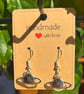 Handmade 925 Silver-Plated Hook Earrings 