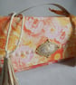 Handbag Style Gift Box - Orange, Yellow and Pink Blooms with Golden Highlights  - Image 2