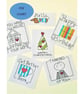 Mini Greetings Card Cross Stitch Patterns: Set of 6 (Digital Download) PDF