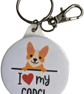 I Love My  Corgi Dog Keyring 