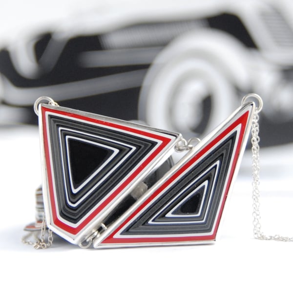 Geometric Jeep fordite necklace