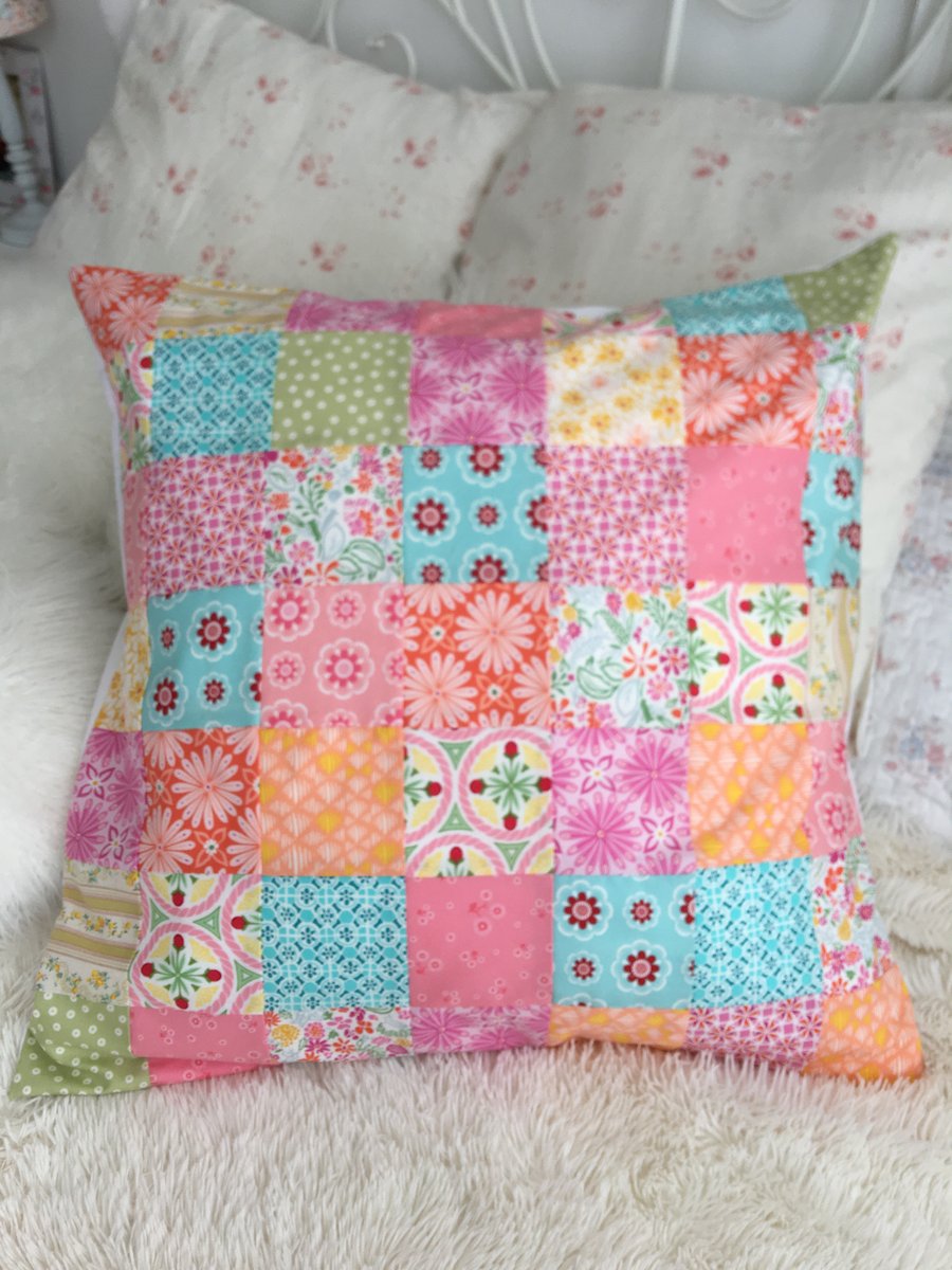 Patchwork Cotton Fabric Cushion Cover 