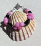 Black Onyx & Pink Morganite Gemstone Beaded Bracelet "Rose Twilight"