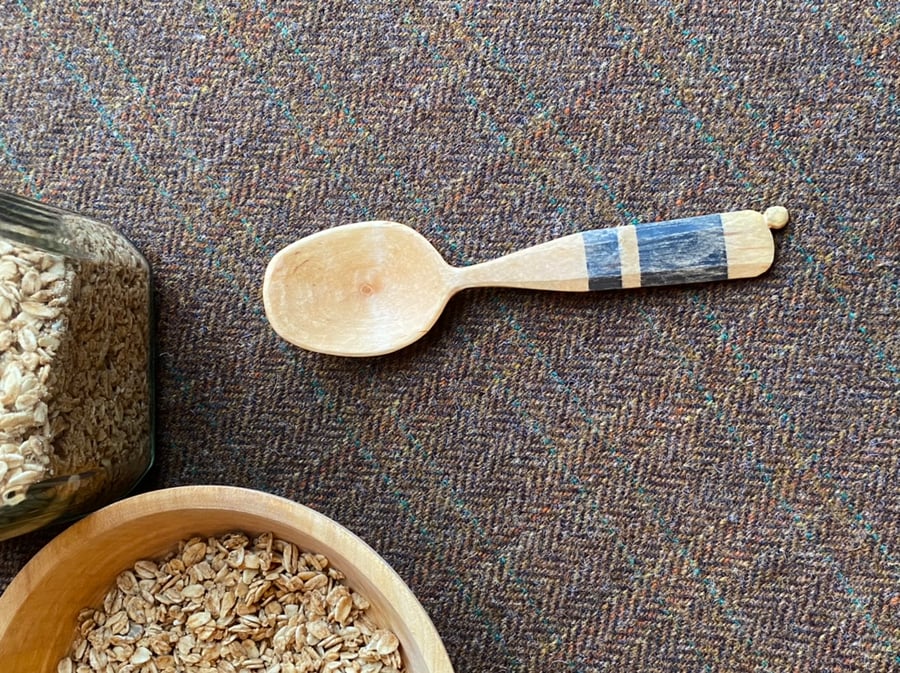  Birch Wood Eating Spoon with Ball Finial