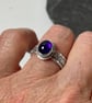 Sterling silver stacking ring hammered beaded wire - Image 5