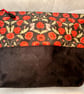 Hares and poppies - Large zipped pouch for toiletries,shaving kit, cosmetics, et