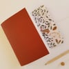 Woodland Hare Journal, Hand Bound in Burnt Orange Leather, Autumn Gift, A6