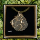 Forest sea glass necklace