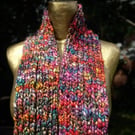 Ribbed Merino scarf called 'Autumn'