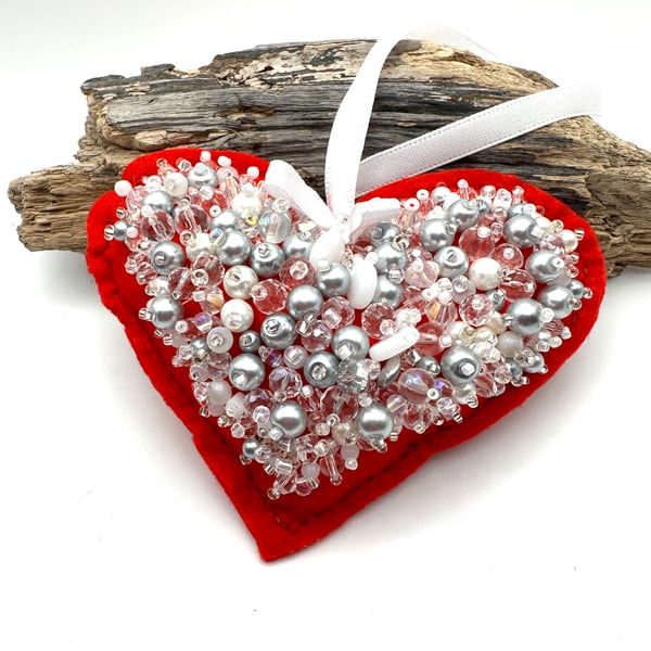 Large Red Heart Christmas decoration