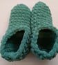 Crochet Slipper Socks (Green) - cosy and comfortable! - Image 2