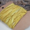 4m Weld Yellow Hand Dyed Natural Dye Sari Silk Ribbon