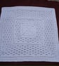 Handmade Wrap Shawl For Baby In A Lovely Soft White Yarn (A711) - Image 1