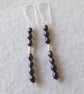 Unique Sterling Silver and Freshwater Peacock Pearl Earrings - Image 3