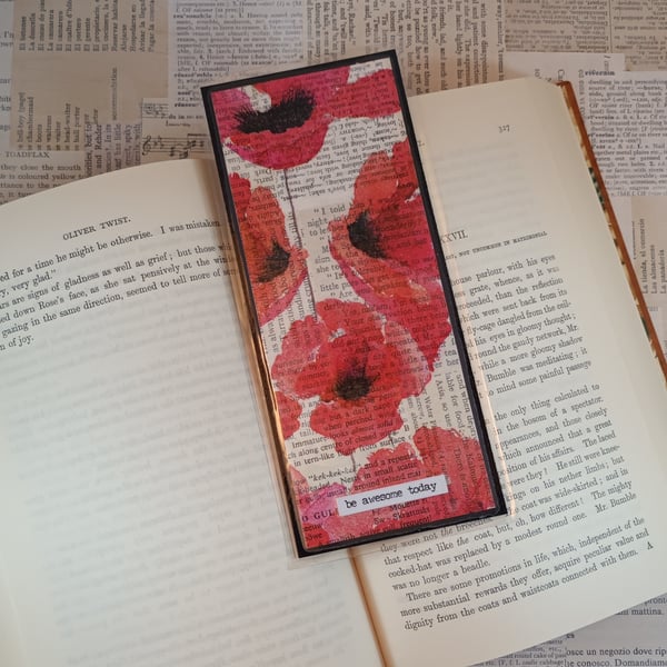 Poppies positive affirmation bookmark