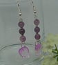 Mauve leaf earrings - Image 5